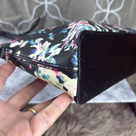 Kate Spade - Black & Multicolor Abstract Print Crossbody Purse - Picture 9 of 14
